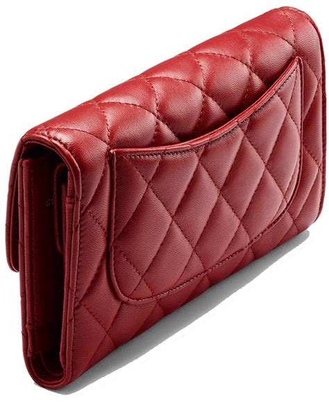 chanel red flap wallet|chanel classic long flap wallet.